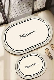 Mijölnir Juego de alfombrillas de baño Farbelle - Ecru